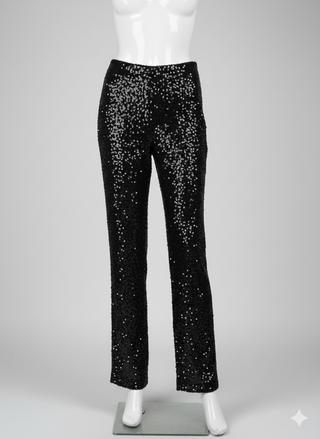 Pantaloni palazzo con paillettes