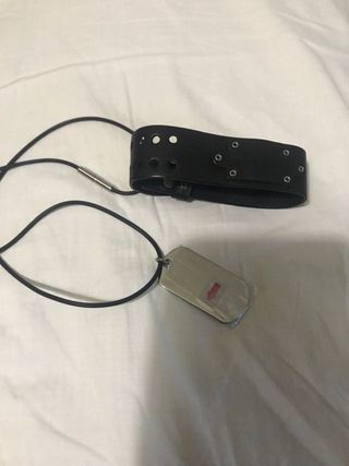 Pulsera Real Madrid cuero y chapa colgar Sin Estre