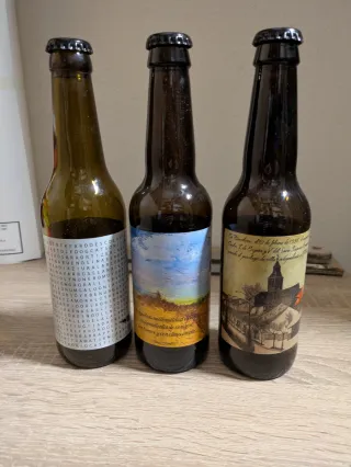3 bottiglie vuote di birra Collezione El Bonillo