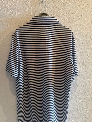 Polo Lacoste Rayas Blanco y Negro