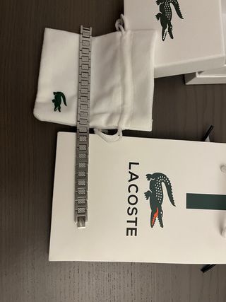 Pulsera Lacoste Plata Hombre Elegante