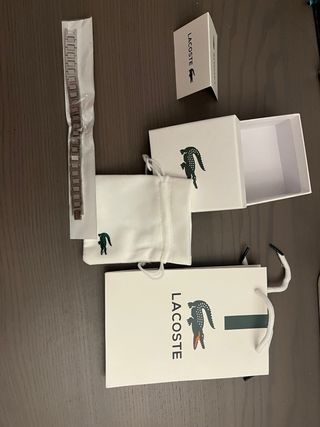 Pulsera Lacoste Plata Hombre Elegante