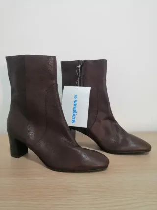 Stivali donna vera pelle marrone