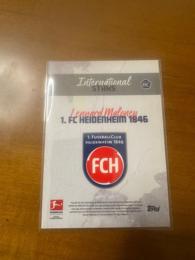 Topps RC Lennard Maloney Bundesliga Card