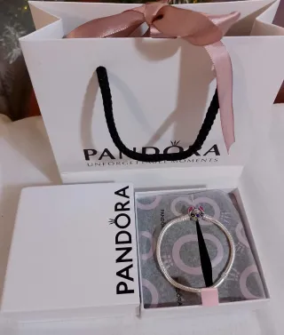 Pulsera Pandora con Charm Stitch . 17 cm