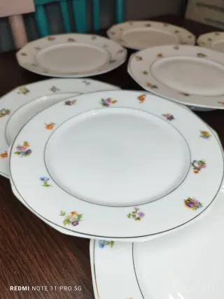 Juego Antiguo Porcelana Francesa Postre