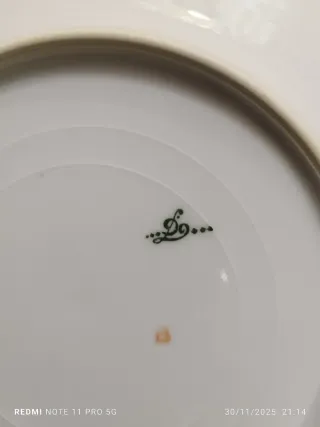 Juego Antiguo Porcelana Francesa Postre