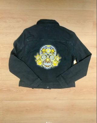 Cazadora Vaquera Negra con Parches Denim Co.