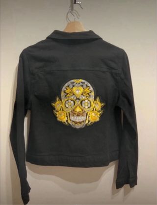 Cazadora Vaquera Negra con Parches Denim Co.