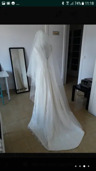 Vestido de Novia con Velos