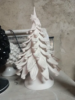 Albero Natale Caltagirone Ceramica Bianco