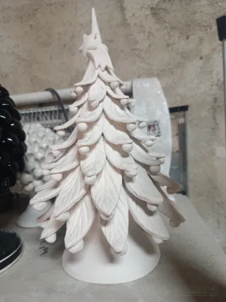 Albero Natale Caltagirone Ceramica Bianco