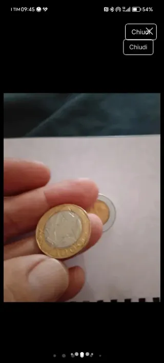 2 Monete Lire Italiane 1000 e 500