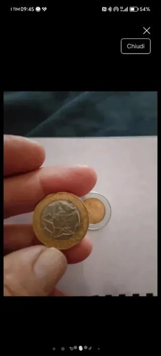 2 Monete Lire Italiane 1000 e 500