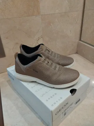 Zapatos Geox Mujer Talla 38 Beige/Dorado