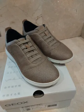 Zapatos Geox Mujer Talla 38 Beige/Dorado