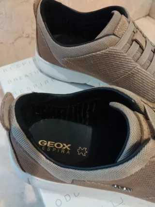 Zapatos Geox Mujer Talla 38 Beige/Dorado