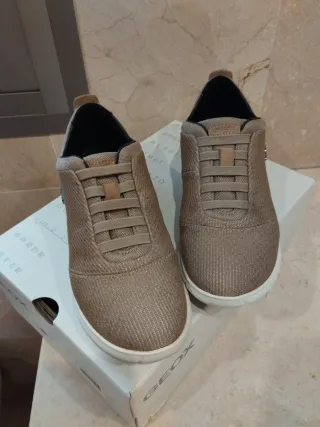 Zapatos Geox Mujer Talla 38 Beige/Dorado