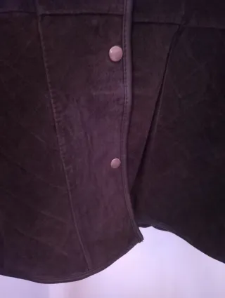 Chaqueta de ante marrón mujer