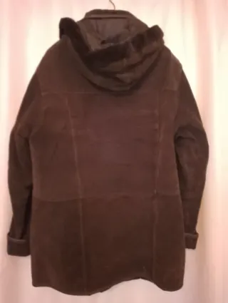 Chaqueta de ante marrón mujer