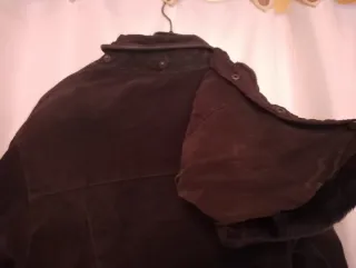 Chaqueta de ante marrón mujer