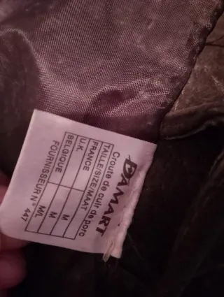 Chaqueta de ante marrón mujer