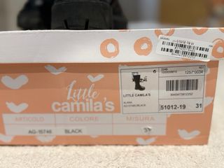 Botas niña piel negras talla 31