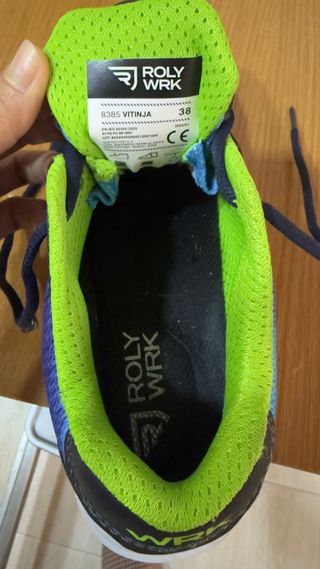 Zapatos de trabajo Roly azules y verdes