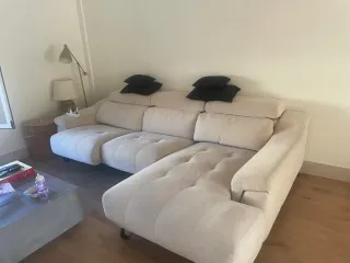 Sofá Chaiselongue Beige