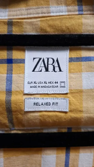 Camisa de cuadros Zara XL