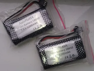 Lote dos baterías radiocontrol Li-ion 7.4V 3200mah
