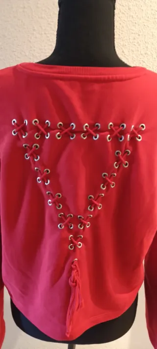 Sudadera Guess Roja con Cordones