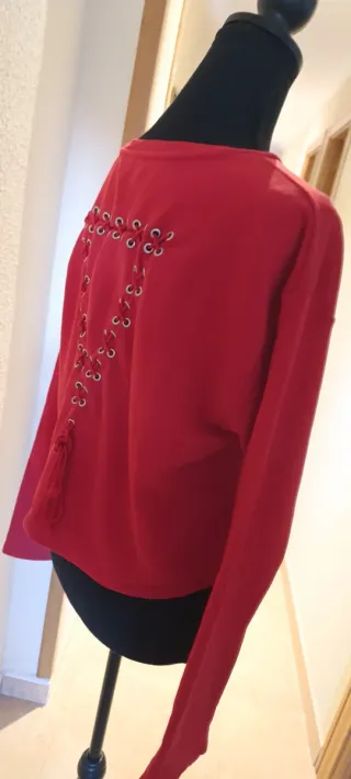 Sudadera Guess Roja con Cordones