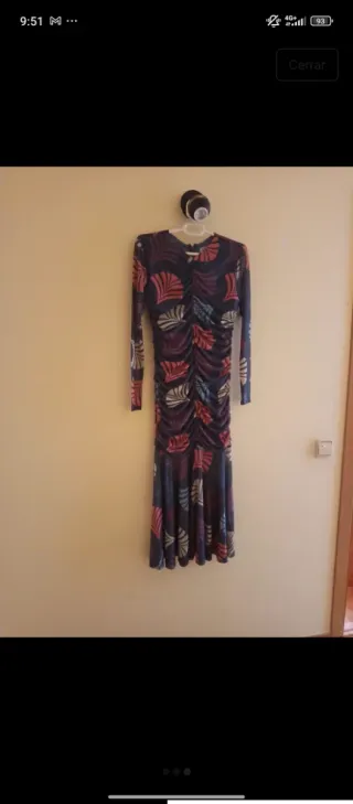 Vestido largo estampado Minueto, nunca usado