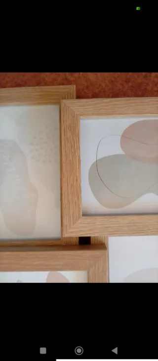 Cornice Multipla Legno Carta Beige Multicolor