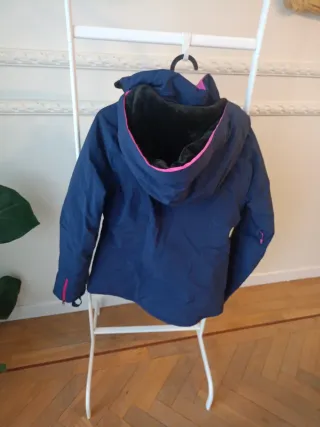 Chaqueta de esquí Salomon azul y rosa