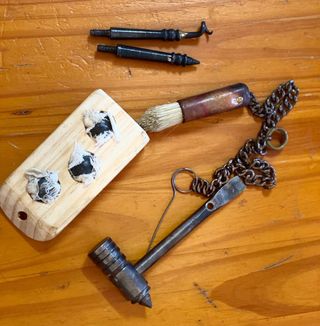 Bolsa de caza avancarga en cuero