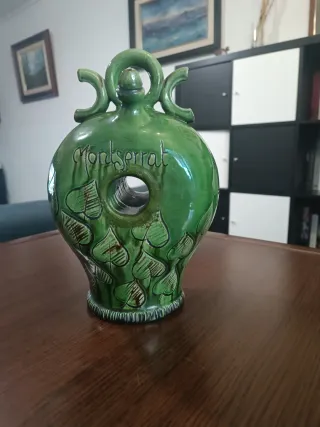 Botijo Cerámica Esmaltada Montserrat Vintage