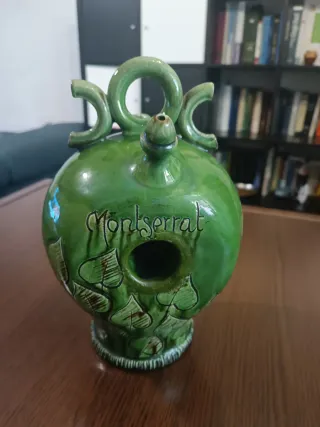 Botijo Cerámica Esmaltada Montserrat Vintage