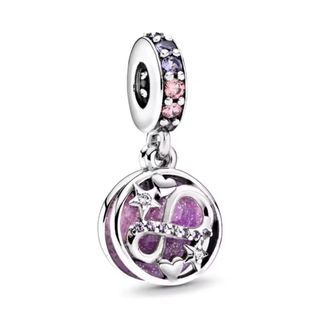 NUEVO Charm Infinito y Estrellas Plata 925