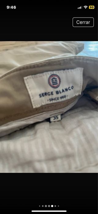 Pantalón chino Serge Blanco beige