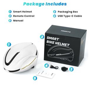 Casco para Bici Favoto con luces y control remoto