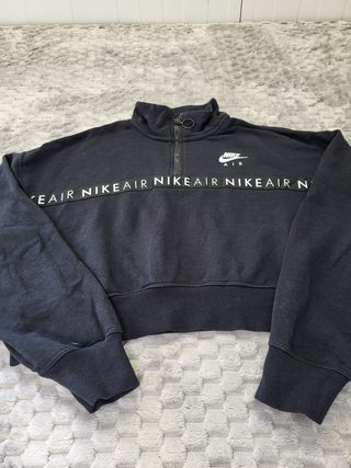 Sudadera Nike Air 1/4 Cremallera Negra Talla L