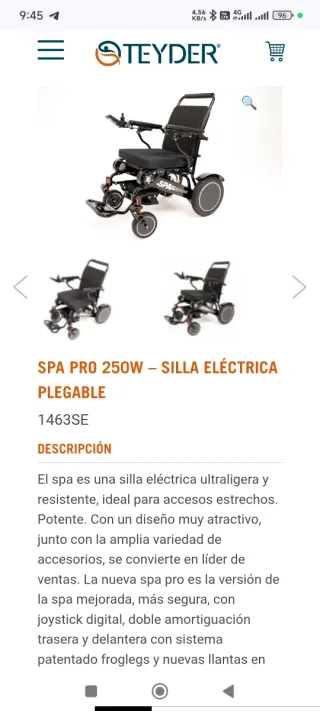 Silla de Ruedas Eléctrica Teyder SPA