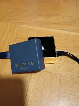 Anillo de compromiso oro y plata