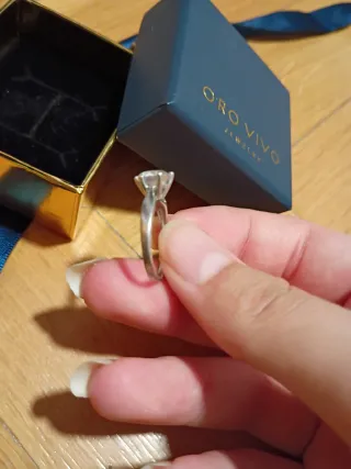 Anillo de compromiso oro y plata