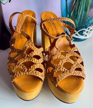 Sandalias Pons Quintana Piel Trenzada Talla 37