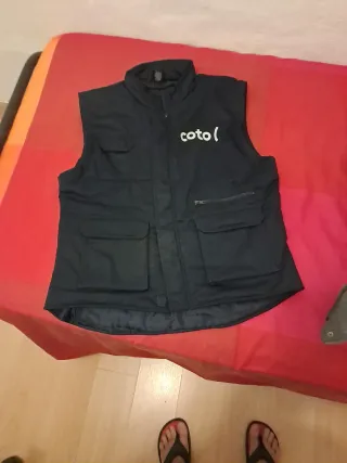 Chaleco multibolsillos azul T-XL