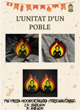 Pin/Pasador Fallera L'Unitat d'un Poble
