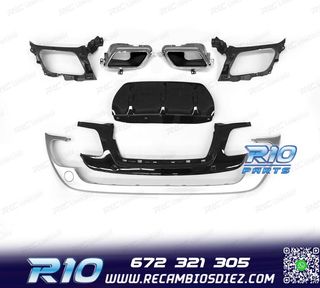 DIFUSOR RANGE ROVER VELAR 17- LOOK R DYNAMIC PLATA + COLAS